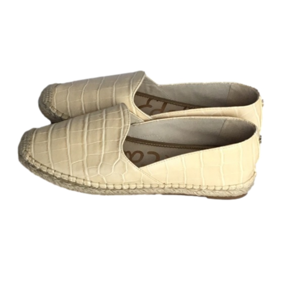 SAM EDELMAN KESIA EMBOSSED LEATHER ESPADRILLES SIZE 9.5‎